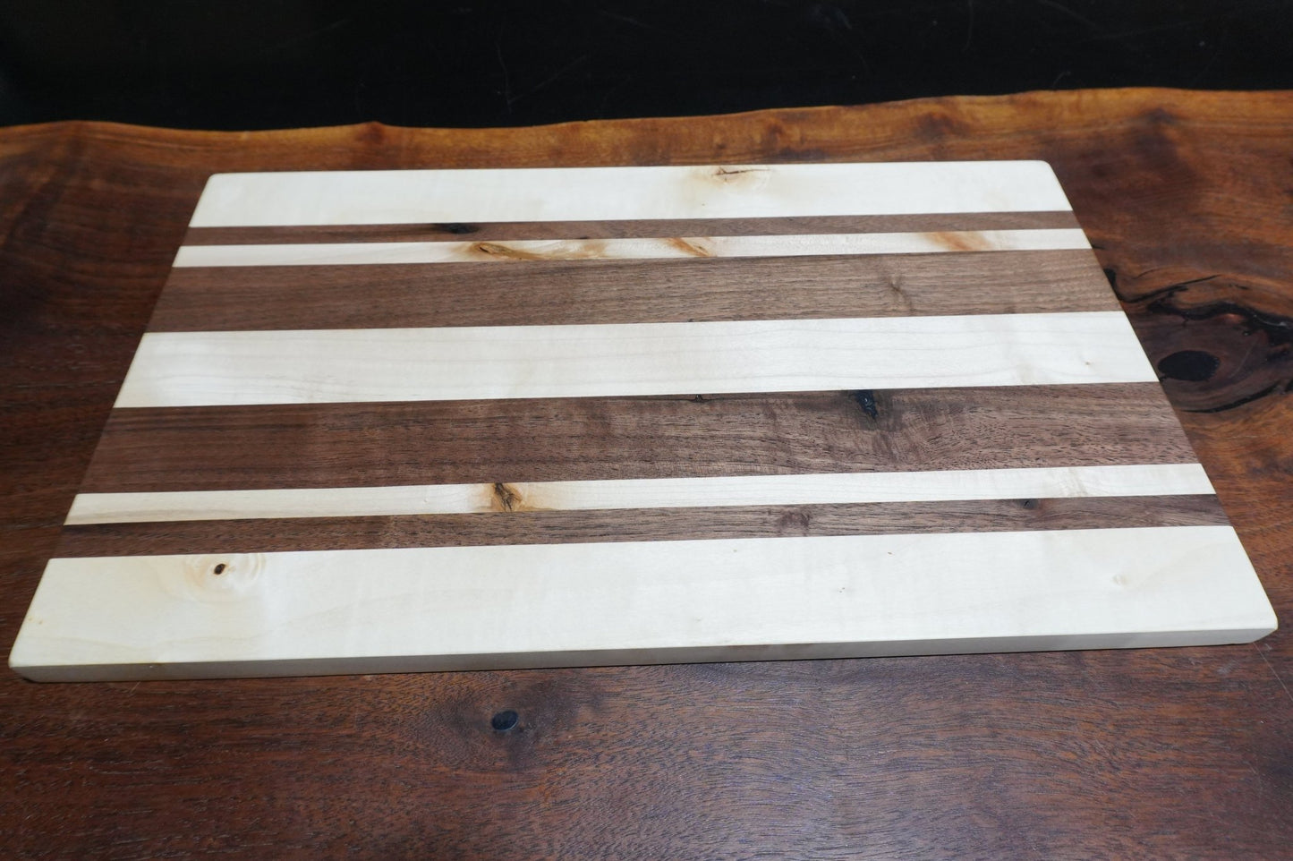 15 1/2 X 9 1/2 Maple & Walnut Cutting Board - Ol Loggin Sawmill