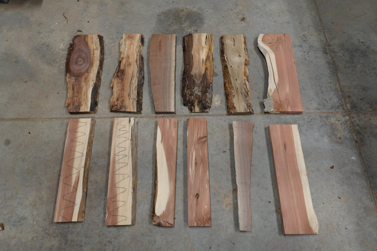 20 - " Walnut & Cedar Wood Kit Live - Edge - Ol Loggin Sawmill