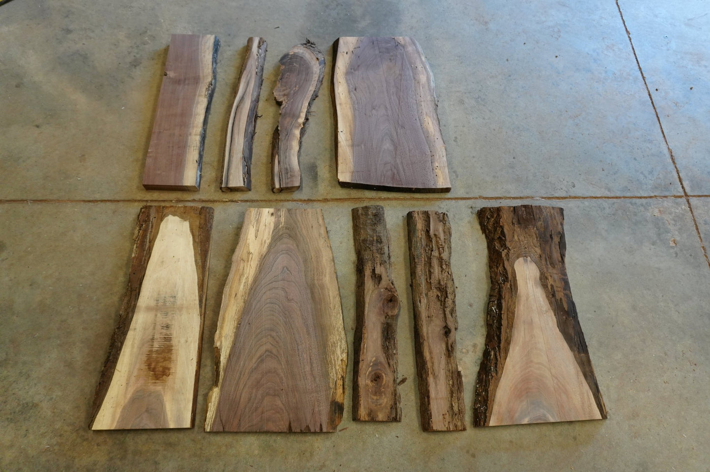 20 - " Walnut Wood Kit Live - Edge - Ol Loggin Sawmill