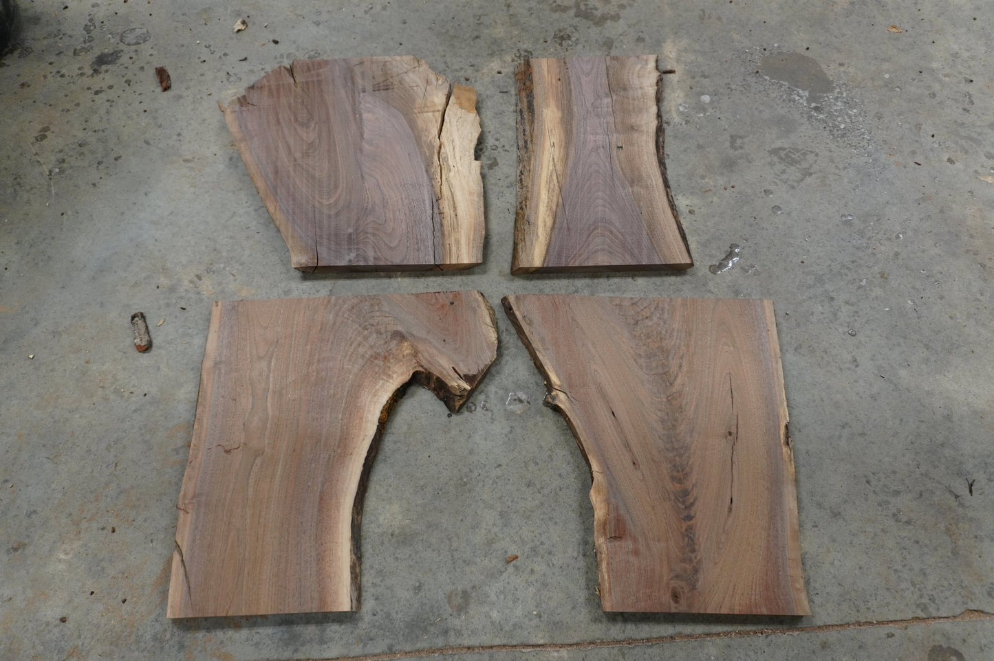 20 - " Walnut Wood Kit Live - Edge (large Pieces) - Ol Loggin Sawmill