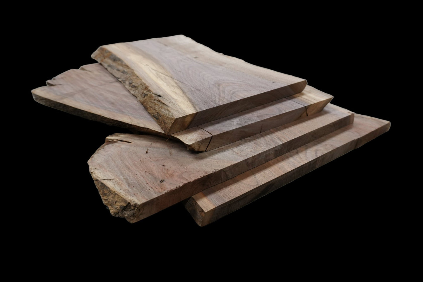 20 - " Walnut Wood Kit Live - Edge (large Pieces) - Ol Loggin Sawmill