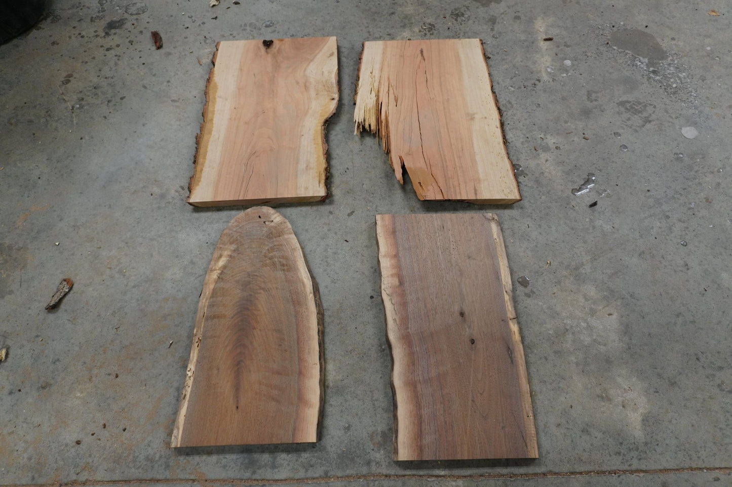 20 - " Walnut Wood Kit Live - Edge (large Pieces) - Ol Loggin Sawmill