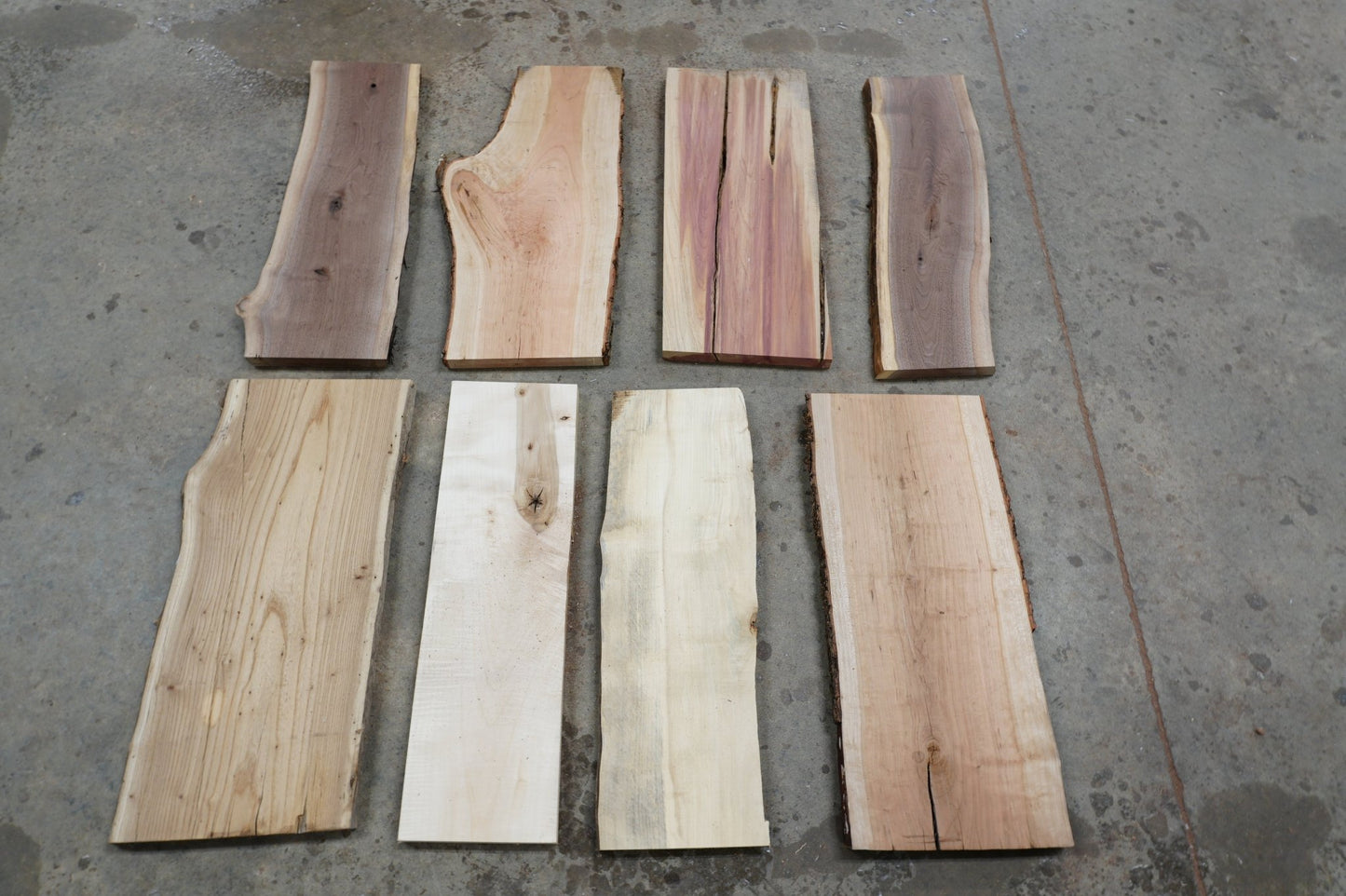 24" Walnut, Cherry, Elm, Maple, Cedar, Boxelder Wood Kit Live - Edge - Ol Loggin Sawmill