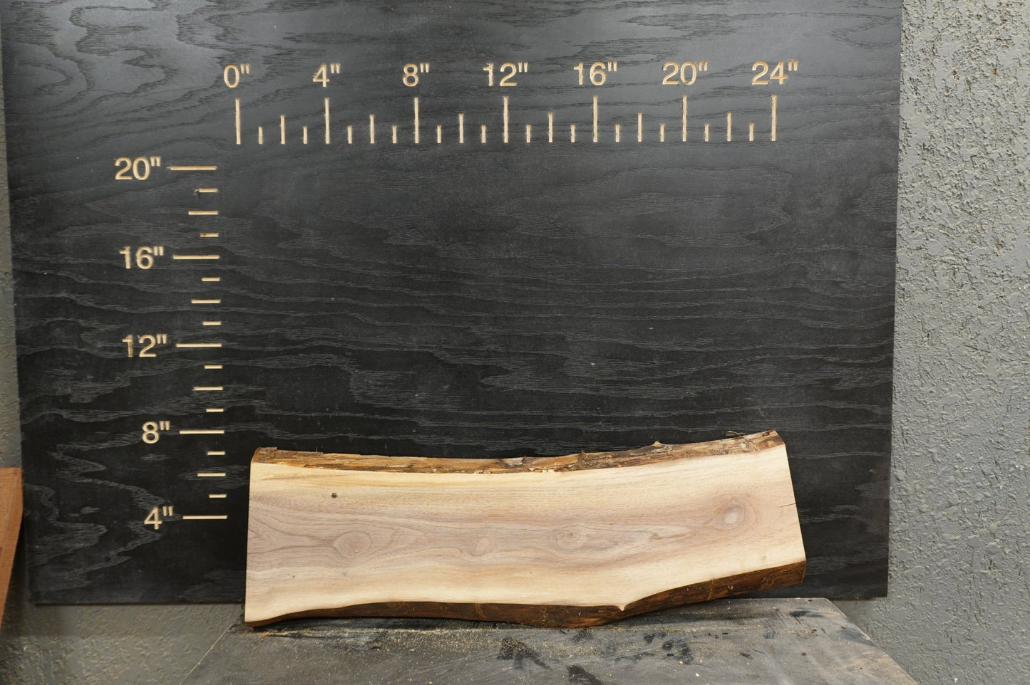 24" Walnut, Cherry, Elm, Wood Kit Live - Edge - Ol Loggin Sawmill