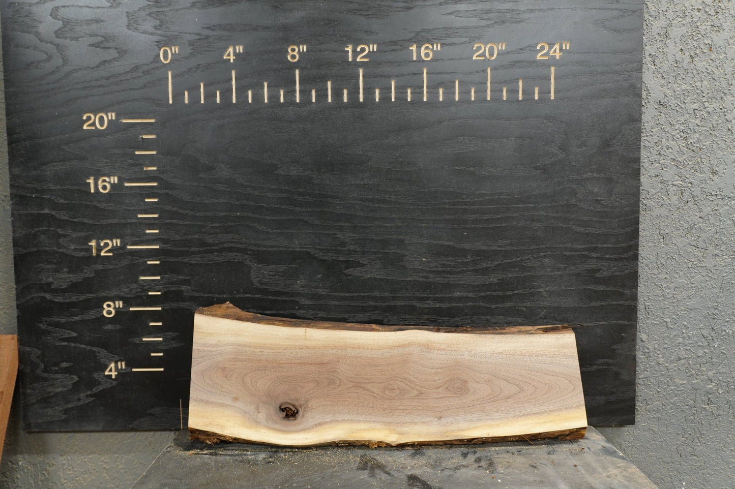 24" Walnut, Cherry, Elm, Wood Kit Live - Edge - Ol Loggin Sawmill