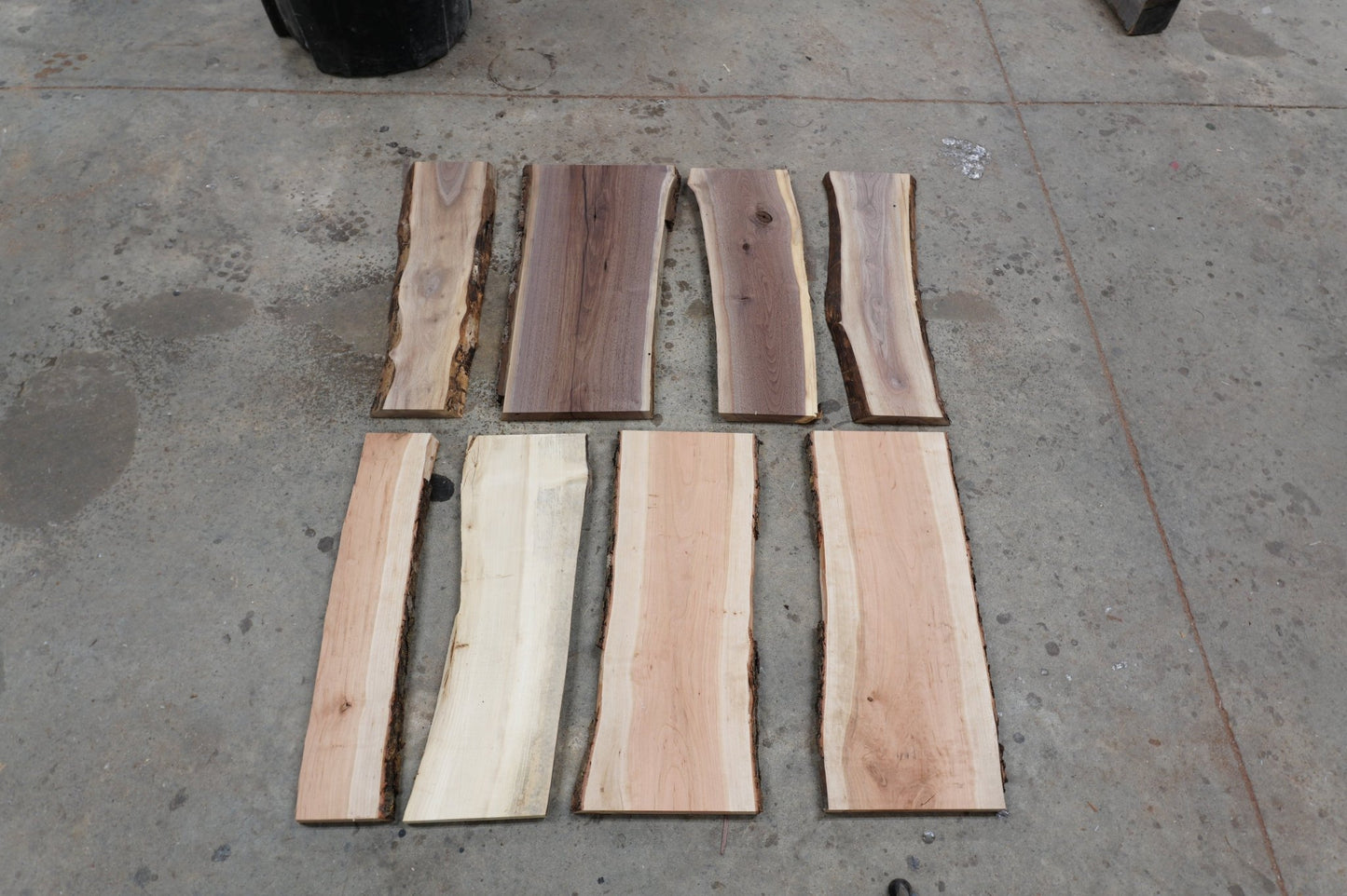 24" Walnut, Cherry, Elm, Wood Kit Live - Edge - Ol Loggin Sawmill