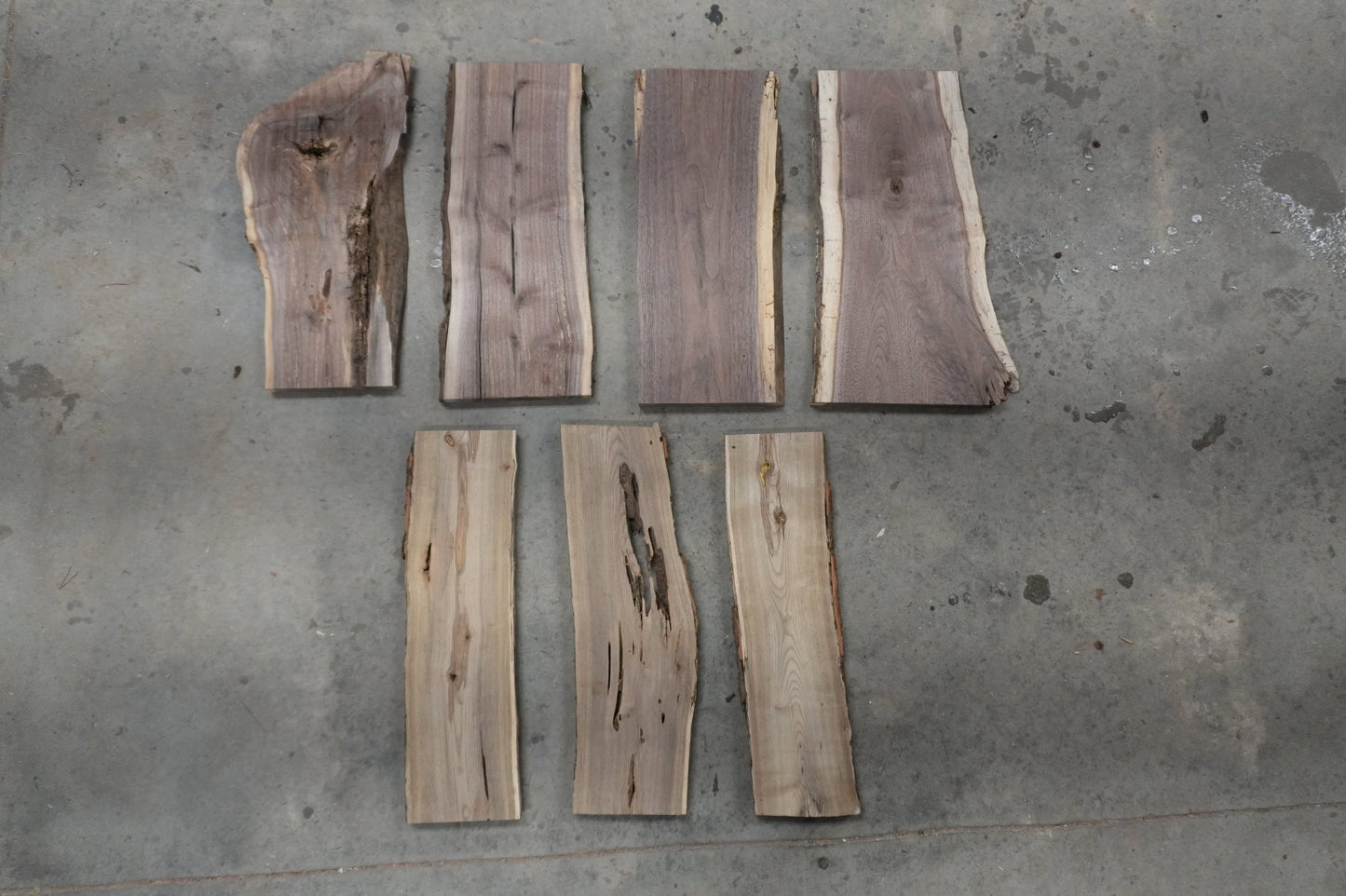 24" Walnut & Elm Dimensional Wood Kit Live - Edge - Ol Loggin Sawmill