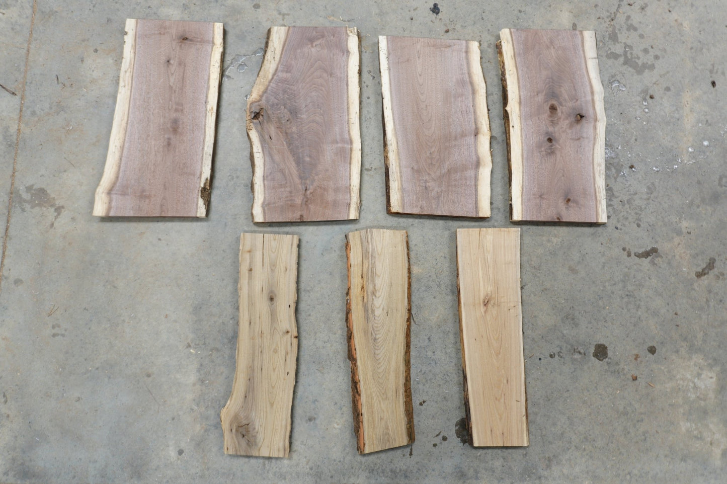 24" Walnut & Elm Dimensional Wood Kit Live - Edge - Ol Loggin Sawmill