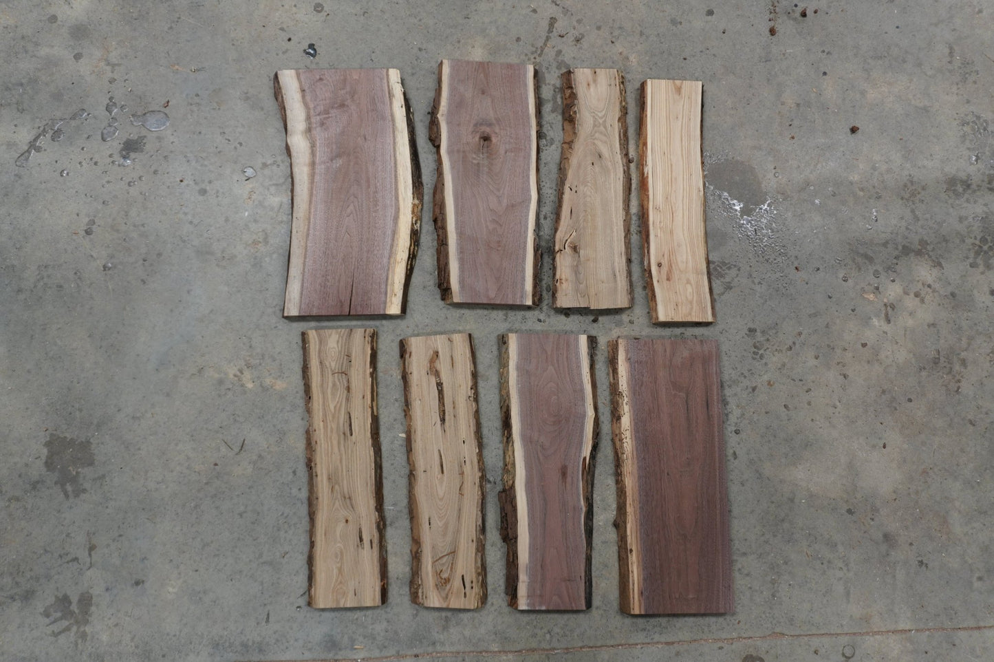 24" Walnut & Elm Dimensional Wood Kit Live - Edge - Ol Loggin Sawmill