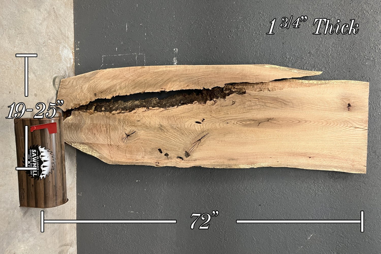 Red Oak Live Edge Wood Slab - 33 BF - My Store