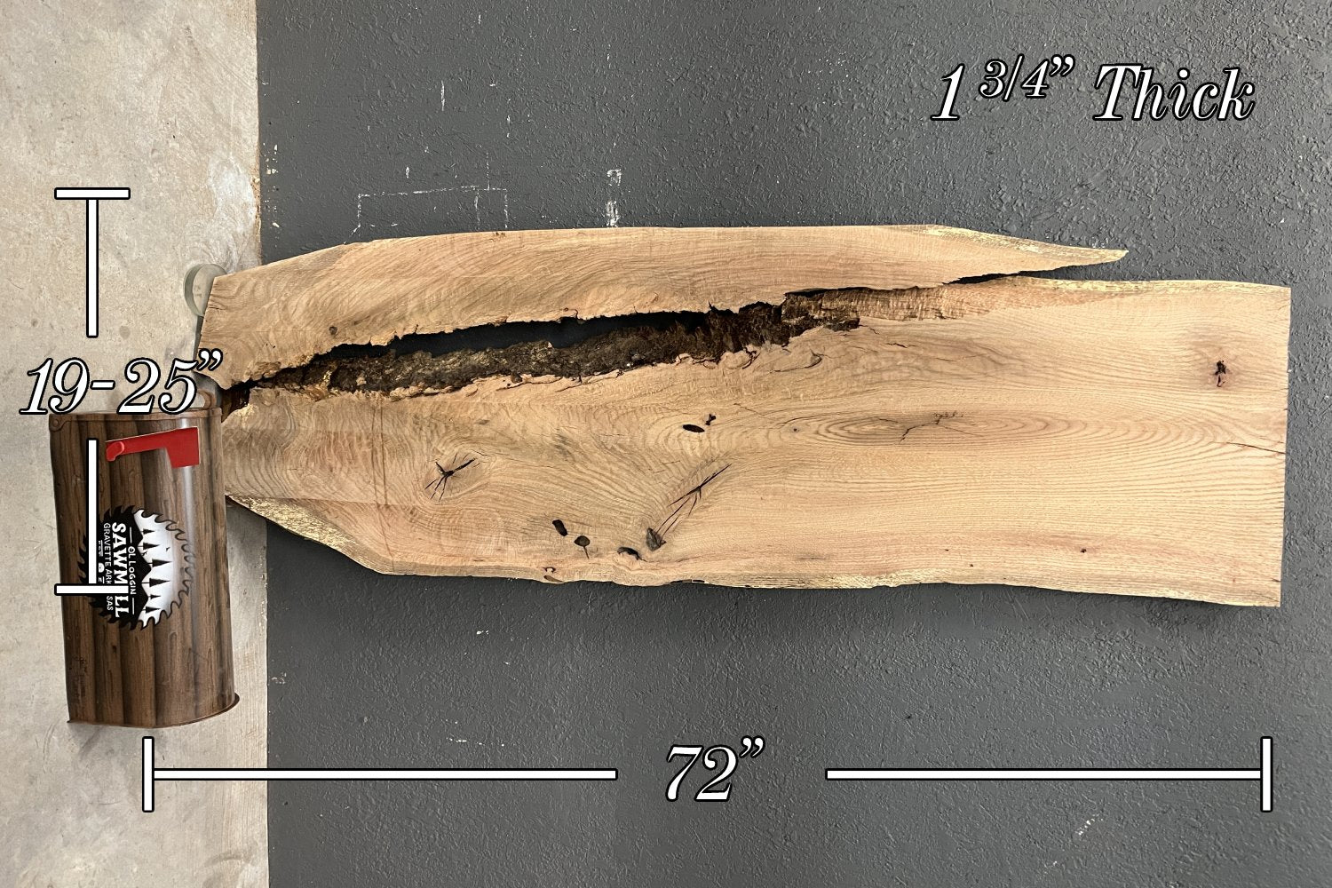 Red Oak Live Edge Wood Slab - 33 BF - My Store