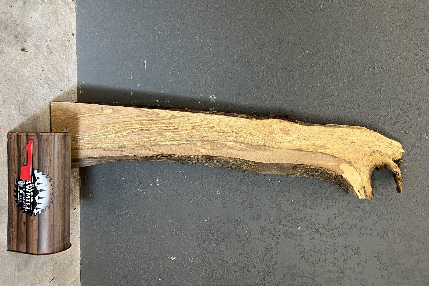 White Oak Live Edge Wood Slab - 12.8 BF - My Store