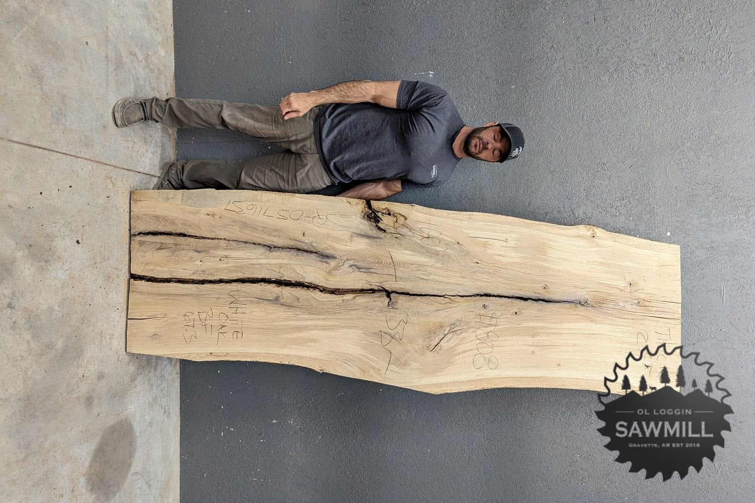 White Oak Live Edge Wood Slab - 67.3 BF - My Store