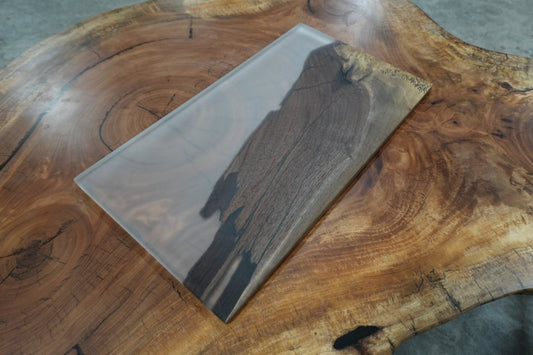 12" X 23" Clear Epoxy Serving Tray - Ol Loggin Sawmill