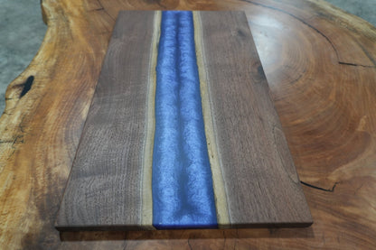 12" X 23" Midnight Bloom Epoxy Serving Tray - Ol Loggin Sawmill