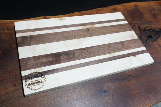 15 1/2 X 9 1/2 Maple & Walnut Cutting Board - Ol Loggin Sawmill