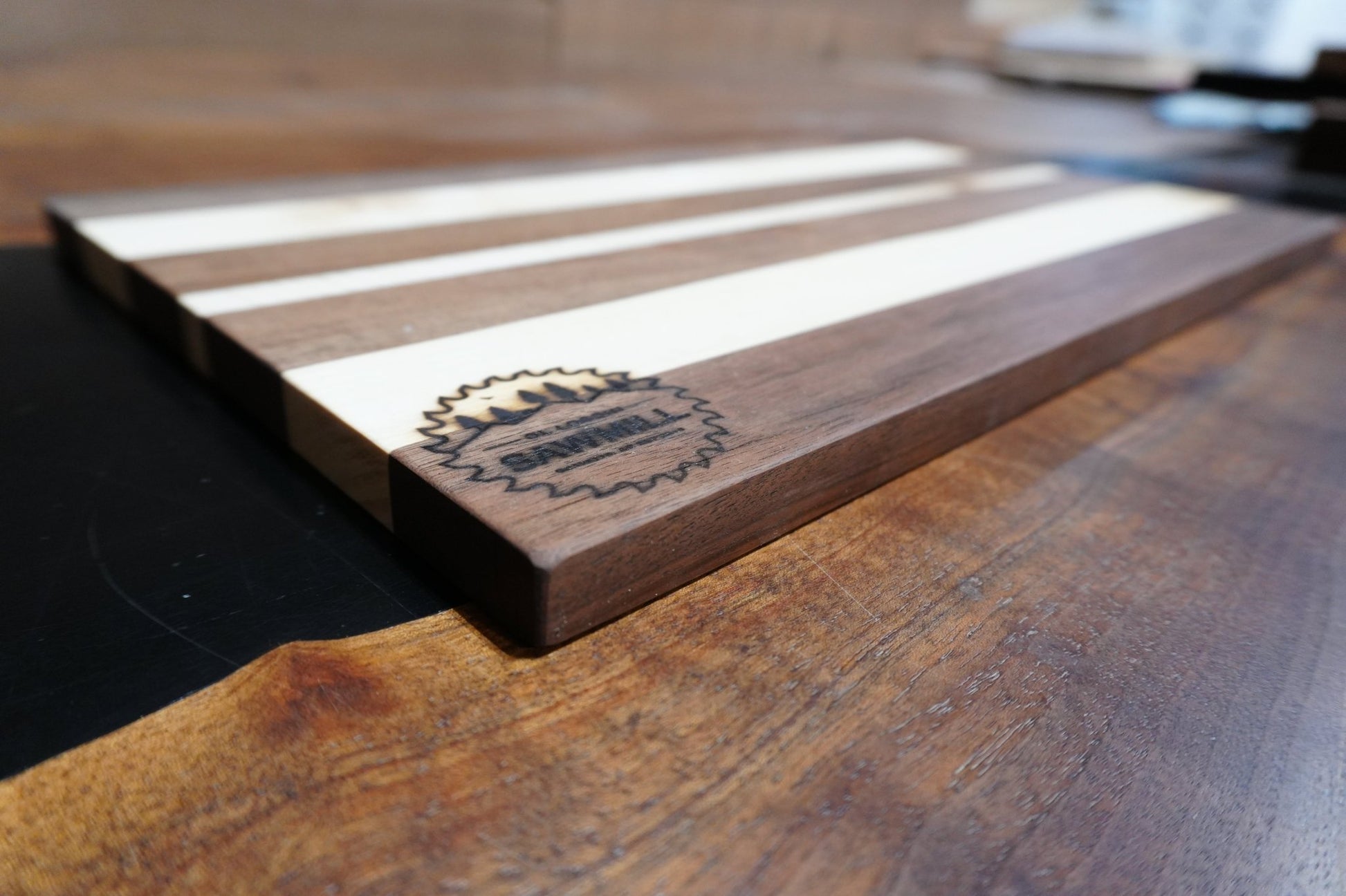 15 1/2 X 9 1/2 Walnut & Maple Cutting Board - Ol Loggin Sawmill
