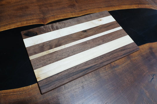 15 1/2 X 9 1/2 Walnut & Maple Cutting Board - Ol Loggin Sawmill