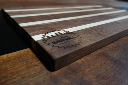 15 1/2 X 9 1/2 Walnut & Maple Cutting Board - Ol Loggin Sawmill