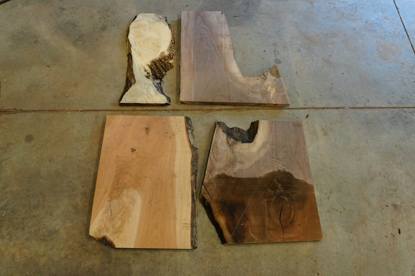 20 - " Walnut, Boxelder & Maple Wood Kit Live - Edge - Ol Loggin Sawmill