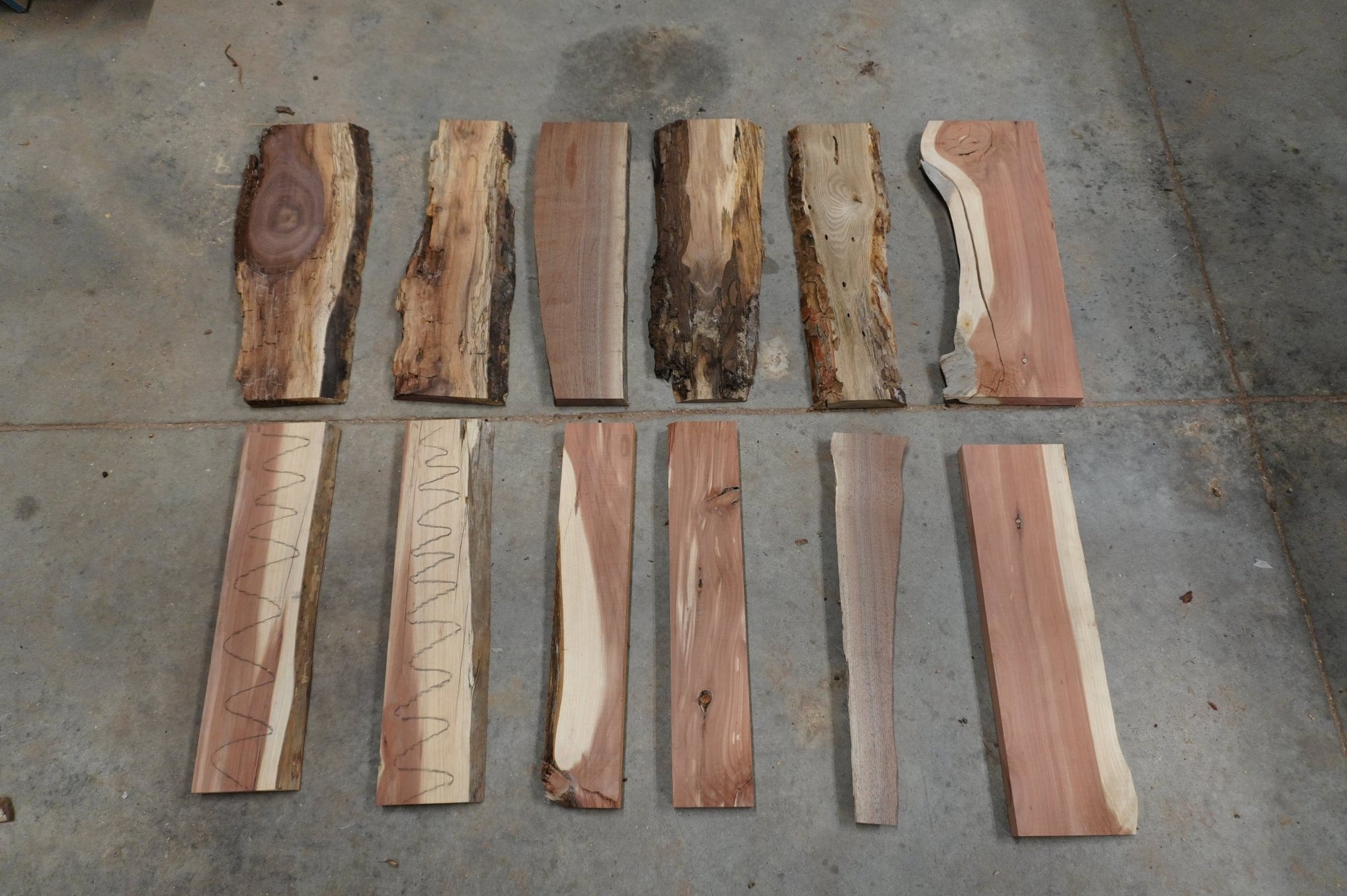 20 - " Walnut & Cedar Wood Kit Live - Edge - Ol Loggin Sawmill