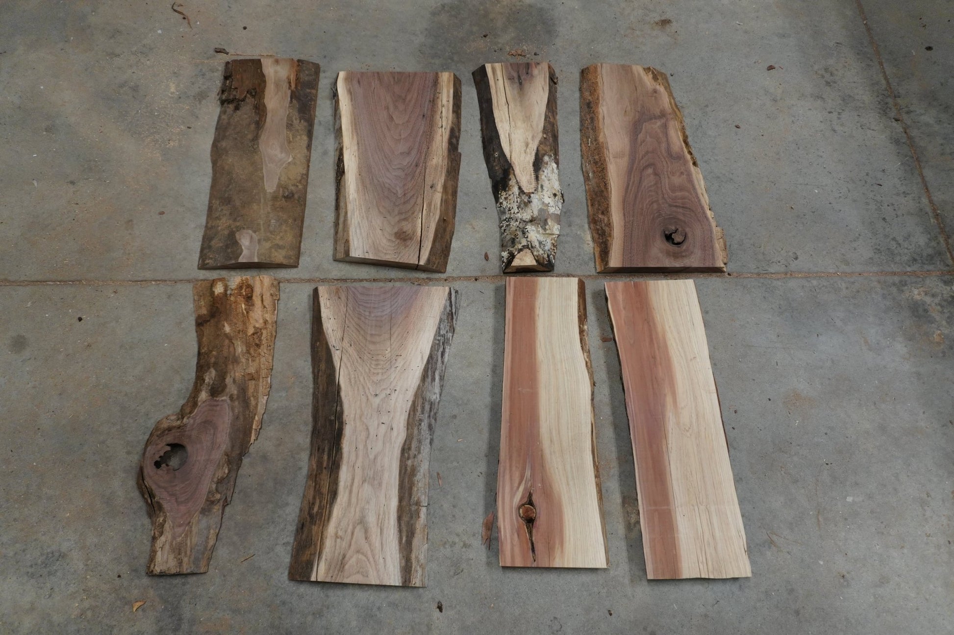 20 - " Walnut & Cedar Wood Kit Live - Edge - Ol Loggin Sawmill