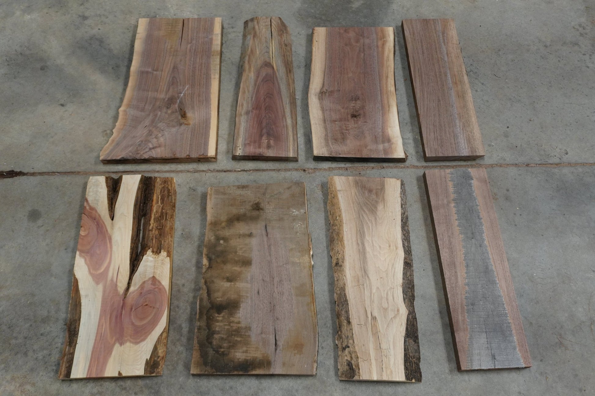 20 - " Walnut & Cedar Wood Kit Live - Edge - Ol Loggin Sawmill