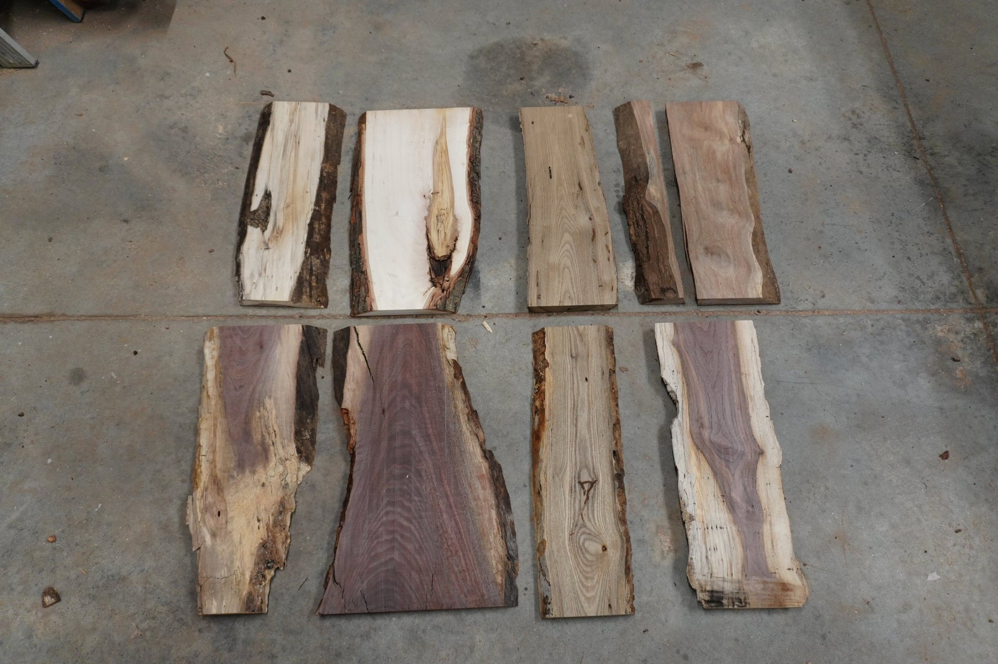 20 - " Walnut, Hickory & Maple Wood Kit Live - Edge - Ol Loggin Sawmill