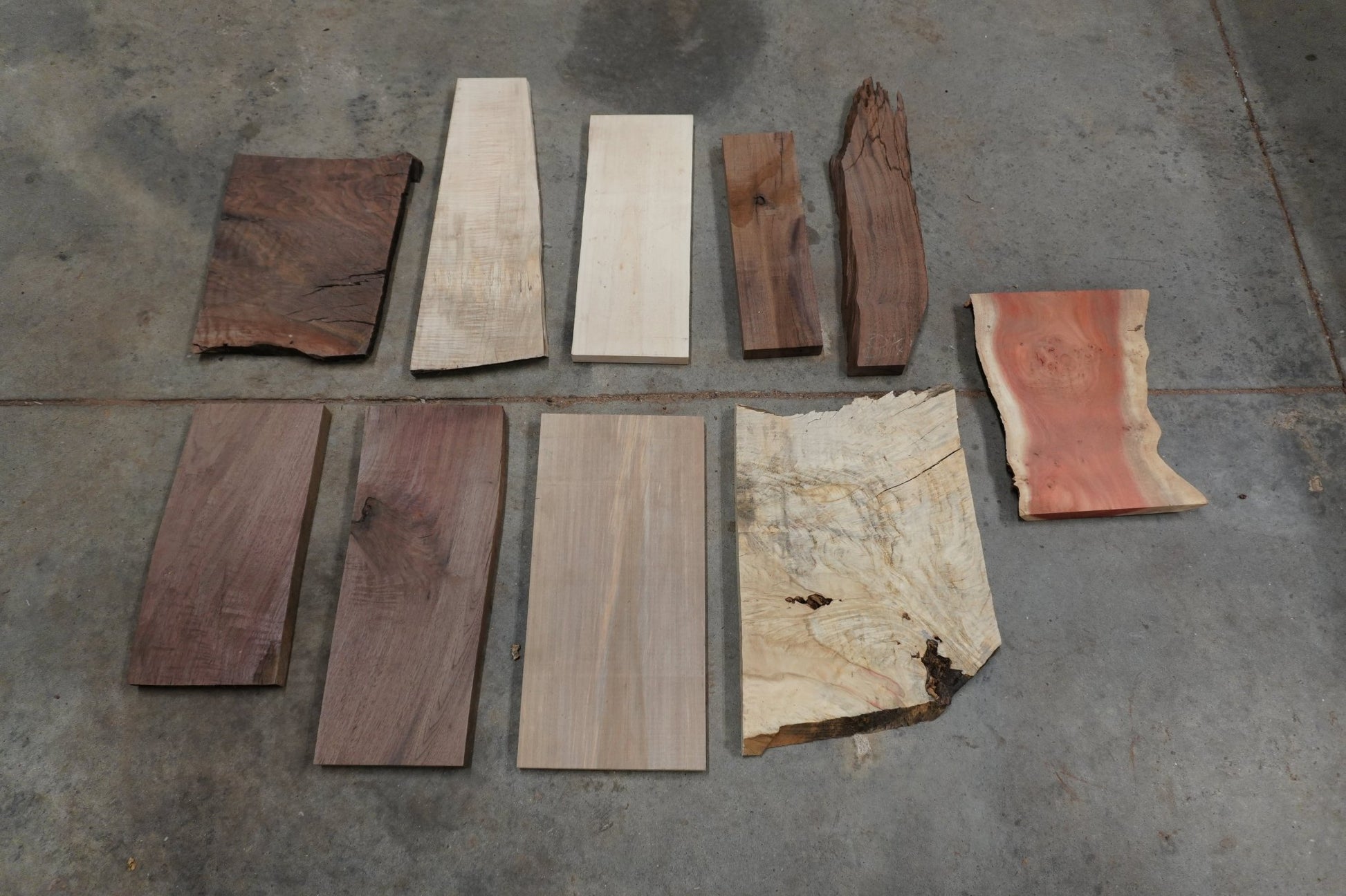 20 - " Walnut, Maple & Cedar Wood Kit Live - Edge - Ol Loggin Sawmill