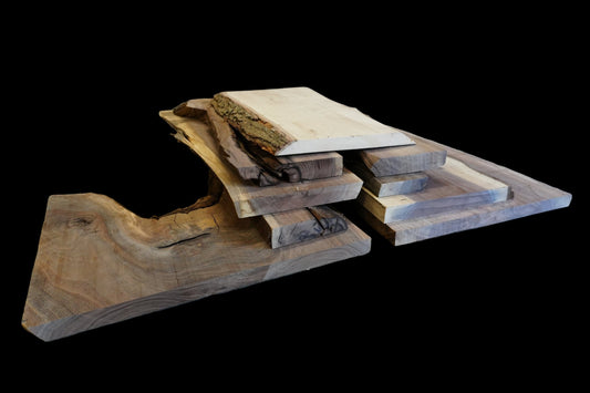 20 - " Walnut & Maple Wood Kit Live - Edge - Ol Loggin Sawmill