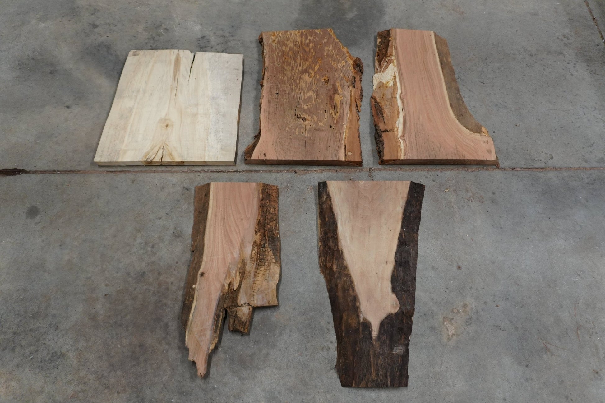 20 - " Walnut & Maple Wood Kit Live - Edge - Ol Loggin Sawmill