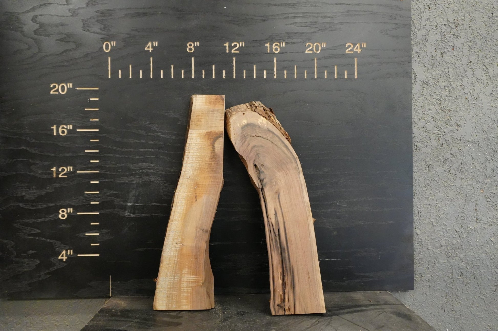 20 - " Walnut & Maple Wood Kit Live - Edge - Ol Loggin Sawmill