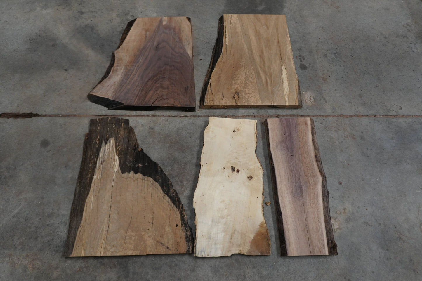 20 - " Walnut & Maple Wood Kit Live - Edge - Ol Loggin Sawmill