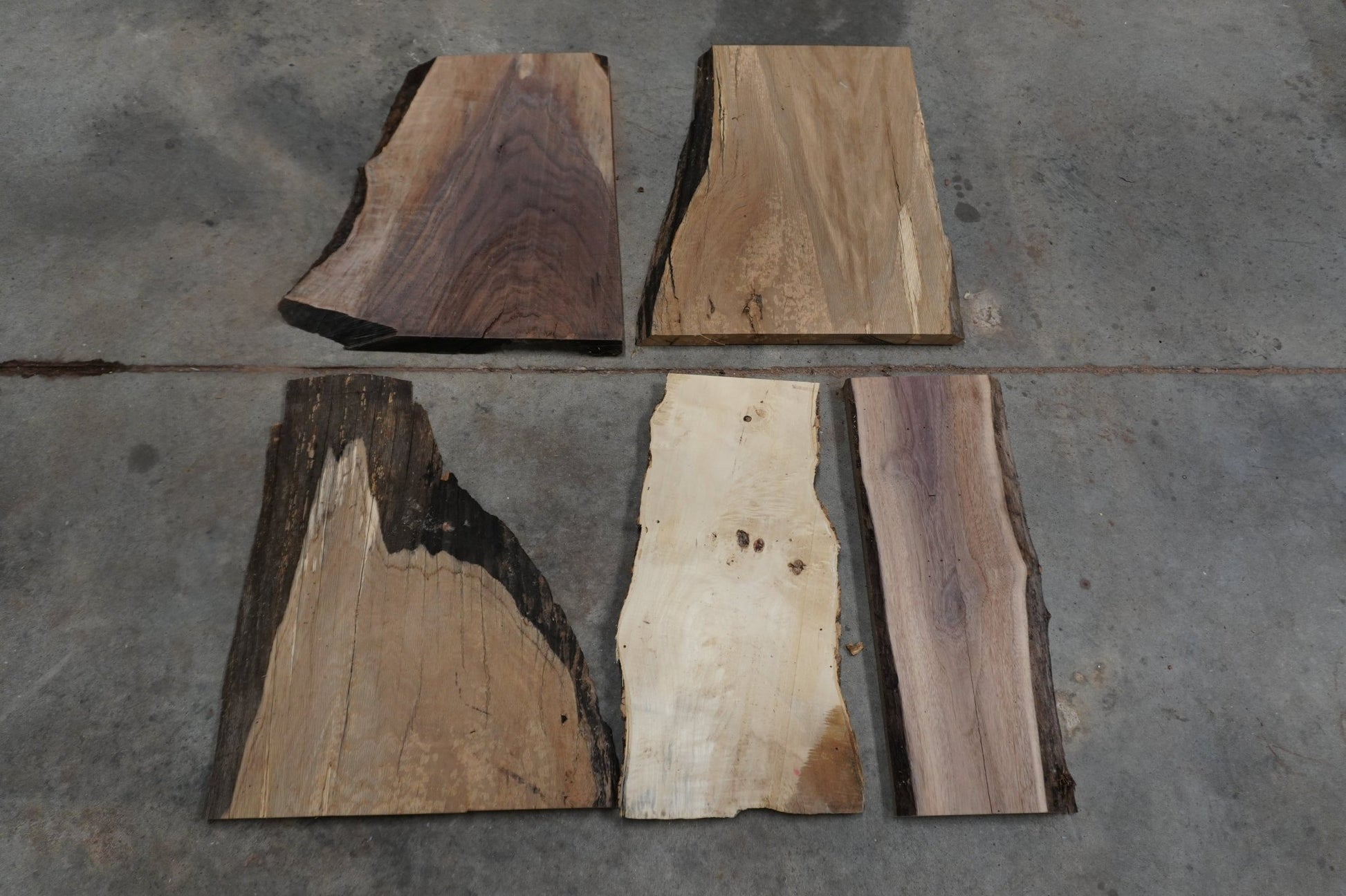 20 - " Walnut & Maple Wood Kit Live - Edge - Ol Loggin Sawmill