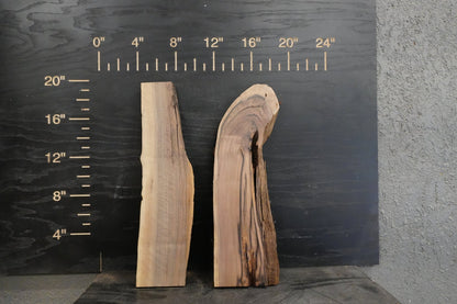 20 - " Walnut & Maple Wood Kit Live - Edge - Ol Loggin Sawmill