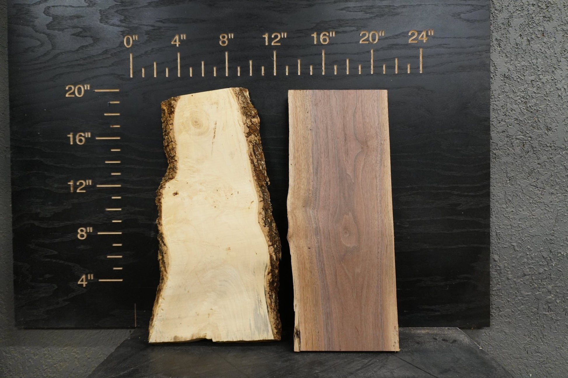 20 - " Walnut & Maple Wood Kit Live - Edge - Ol Loggin Sawmill