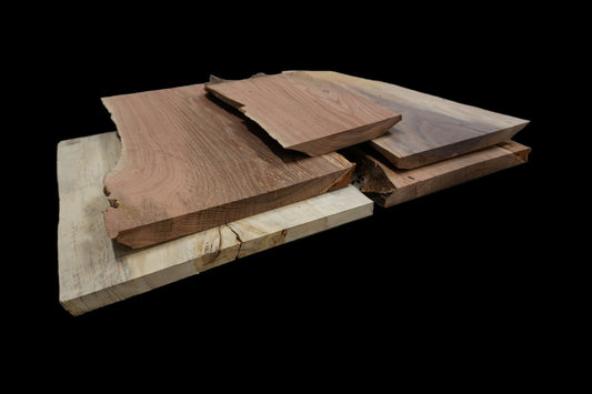 20 - " Walnut & Maple Wood Kit Live - Edge - Ol Loggin Sawmill