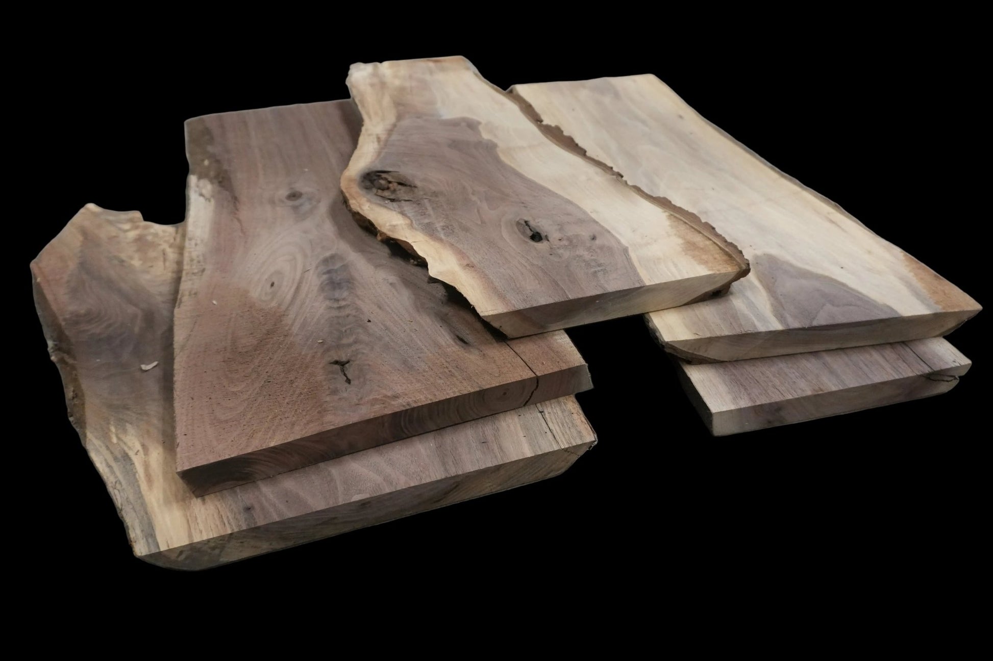 20 - " Walnut Wood Kit Live - Edge - Ol Loggin Sawmill