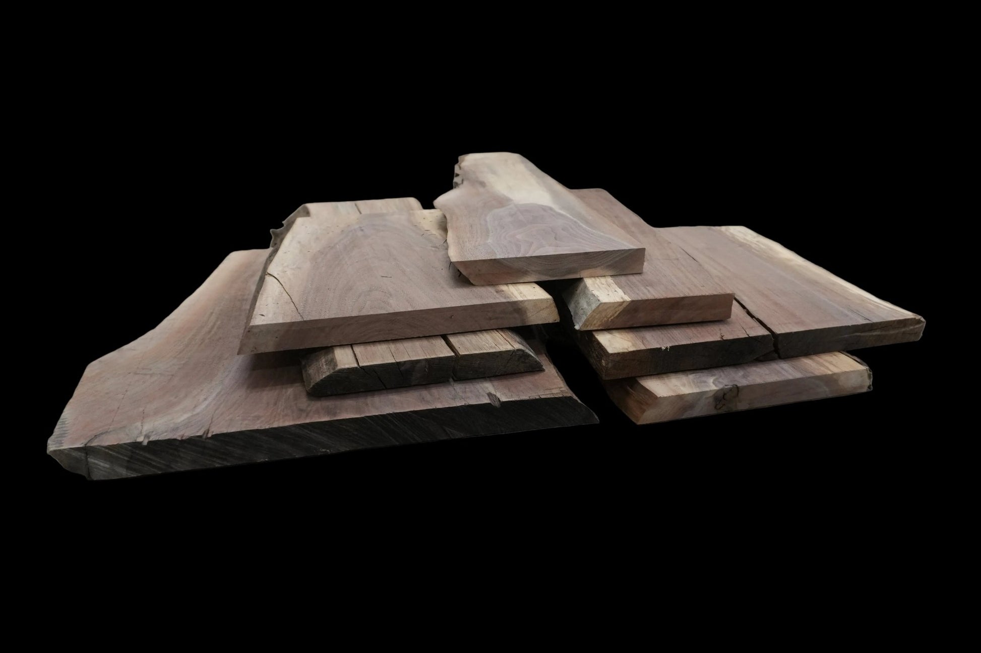 20 - " Walnut Wood Kit Live - Edge - Ol Loggin Sawmill