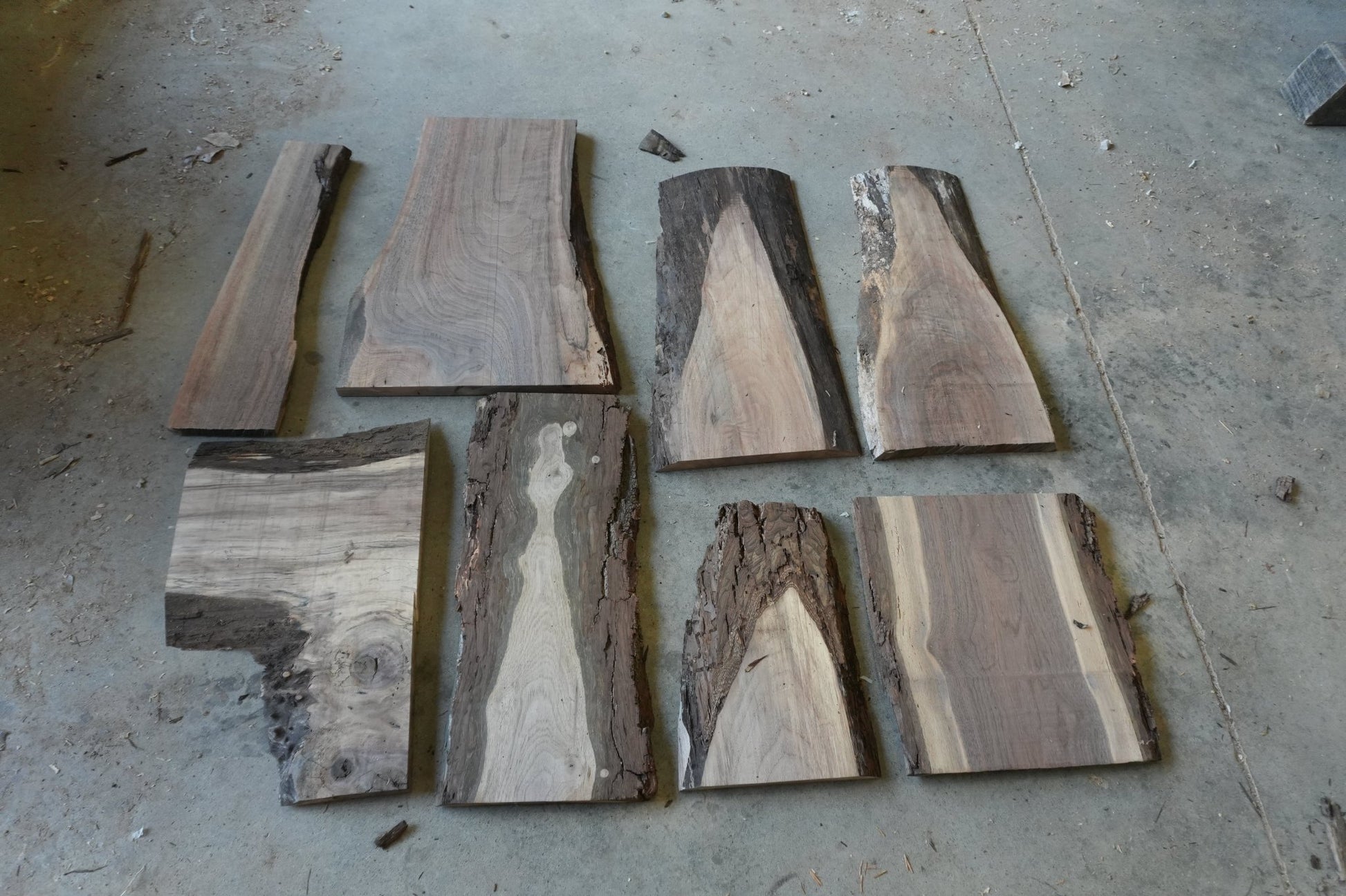 20 - " Walnut Wood Kit Live - Edge - Ol Loggin Sawmill