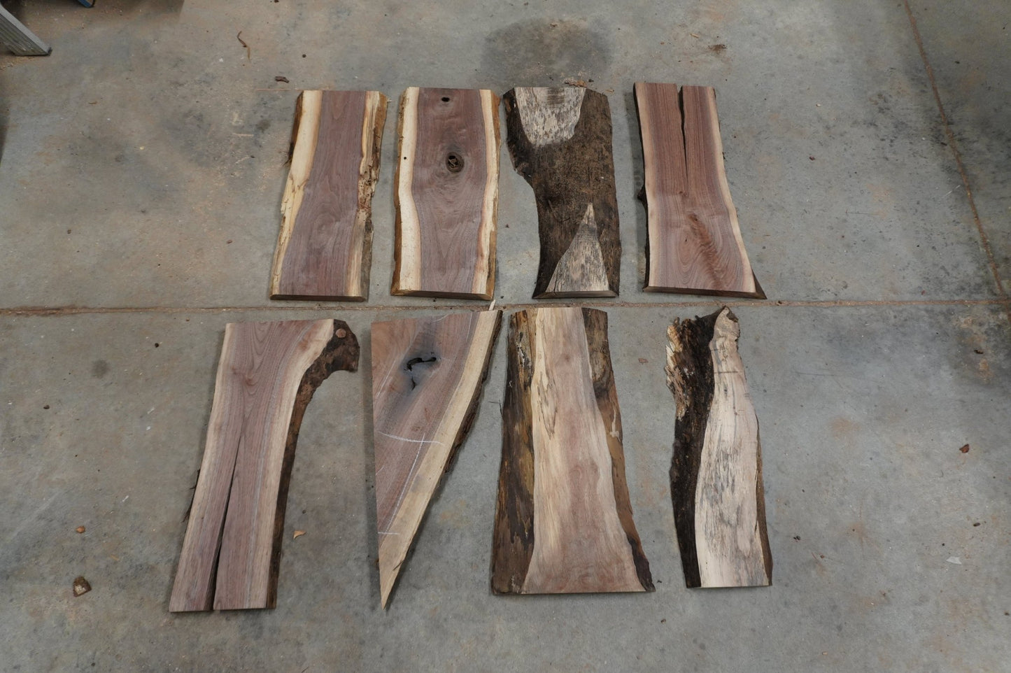 20 - " Walnut Wood Kit Live - Edge - Ol Loggin Sawmill