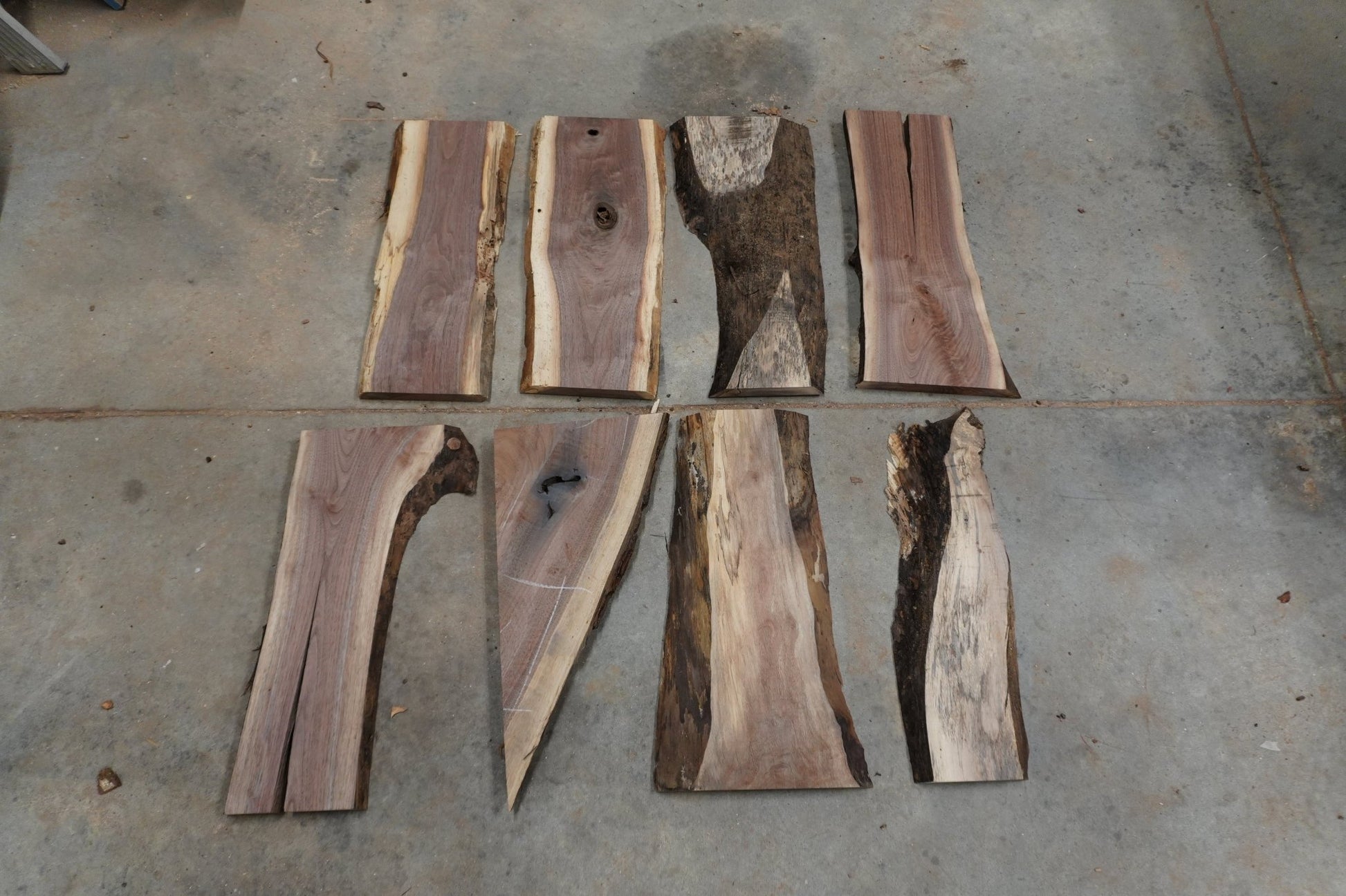 20 - " Walnut Wood Kit Live - Edge - Ol Loggin Sawmill
