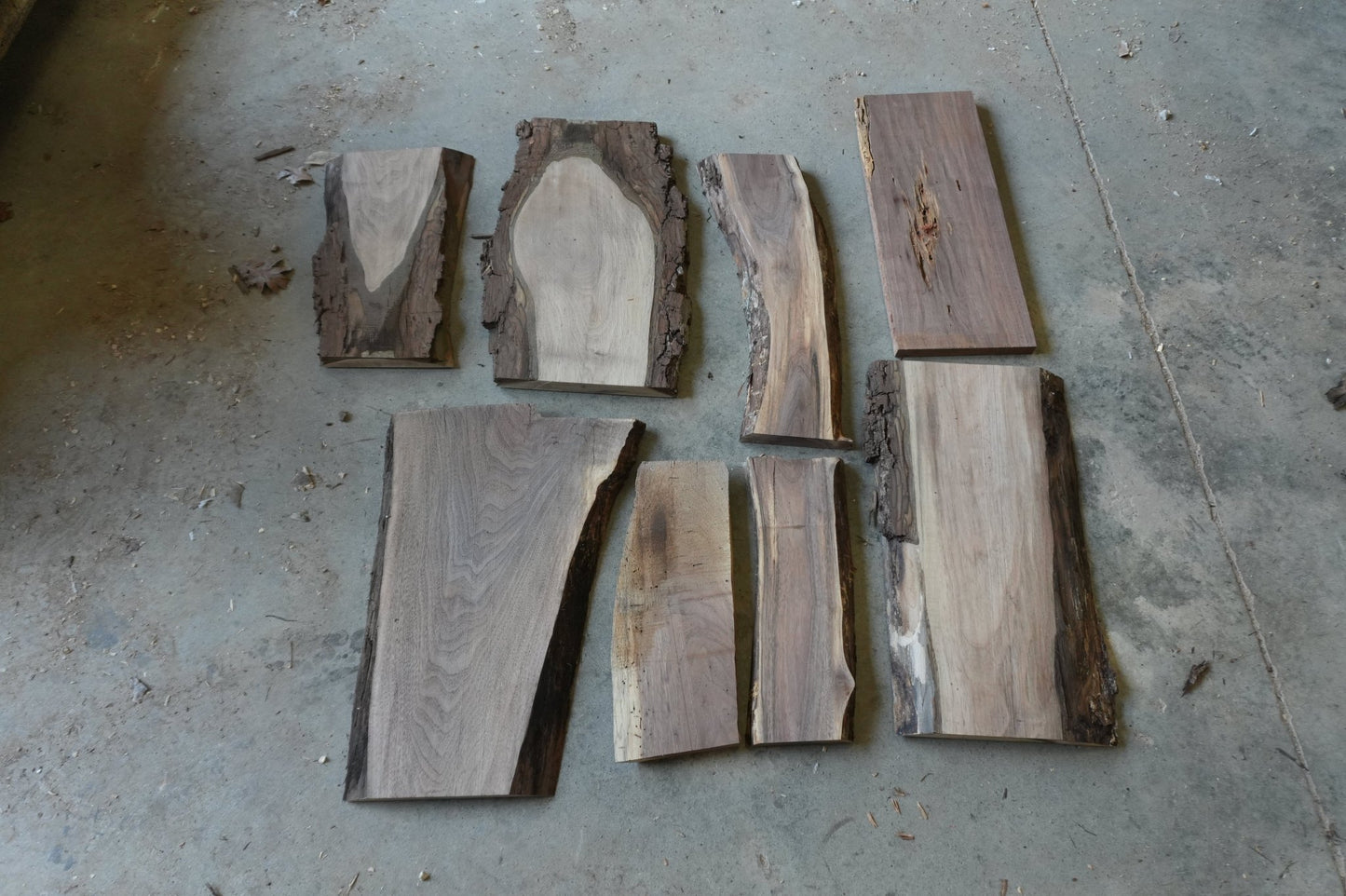 20 - " Walnut Wood Kit Live - Edge - Ol Loggin Sawmill