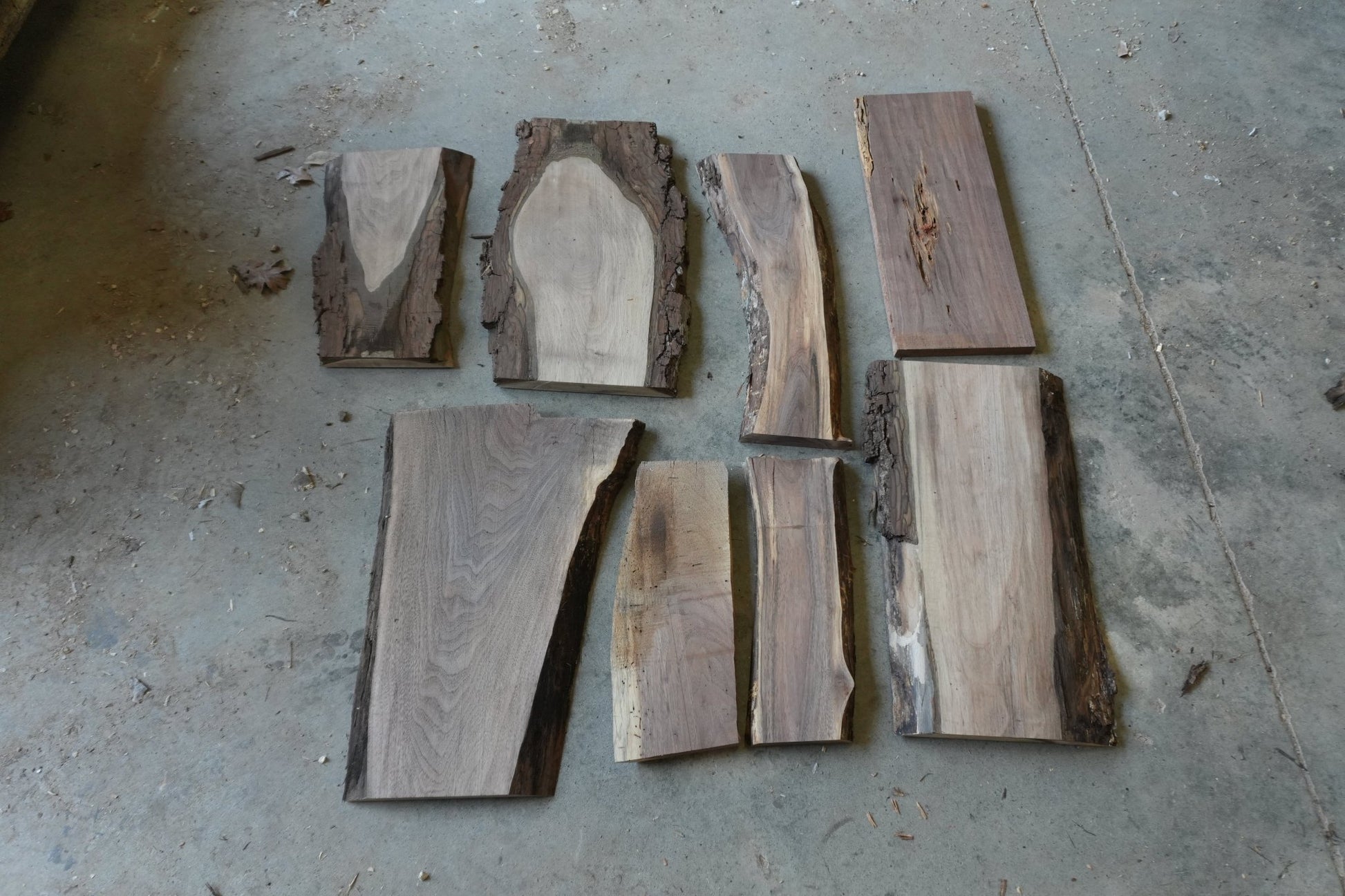 20 - " Walnut Wood Kit Live - Edge - Ol Loggin Sawmill