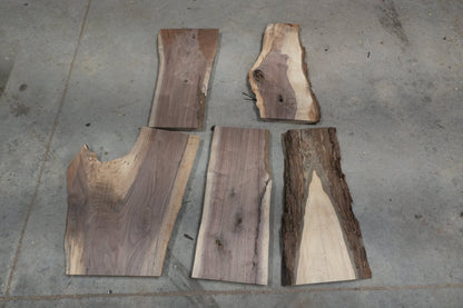 20 - " Walnut Wood Kit Live - Edge - Ol Loggin Sawmill