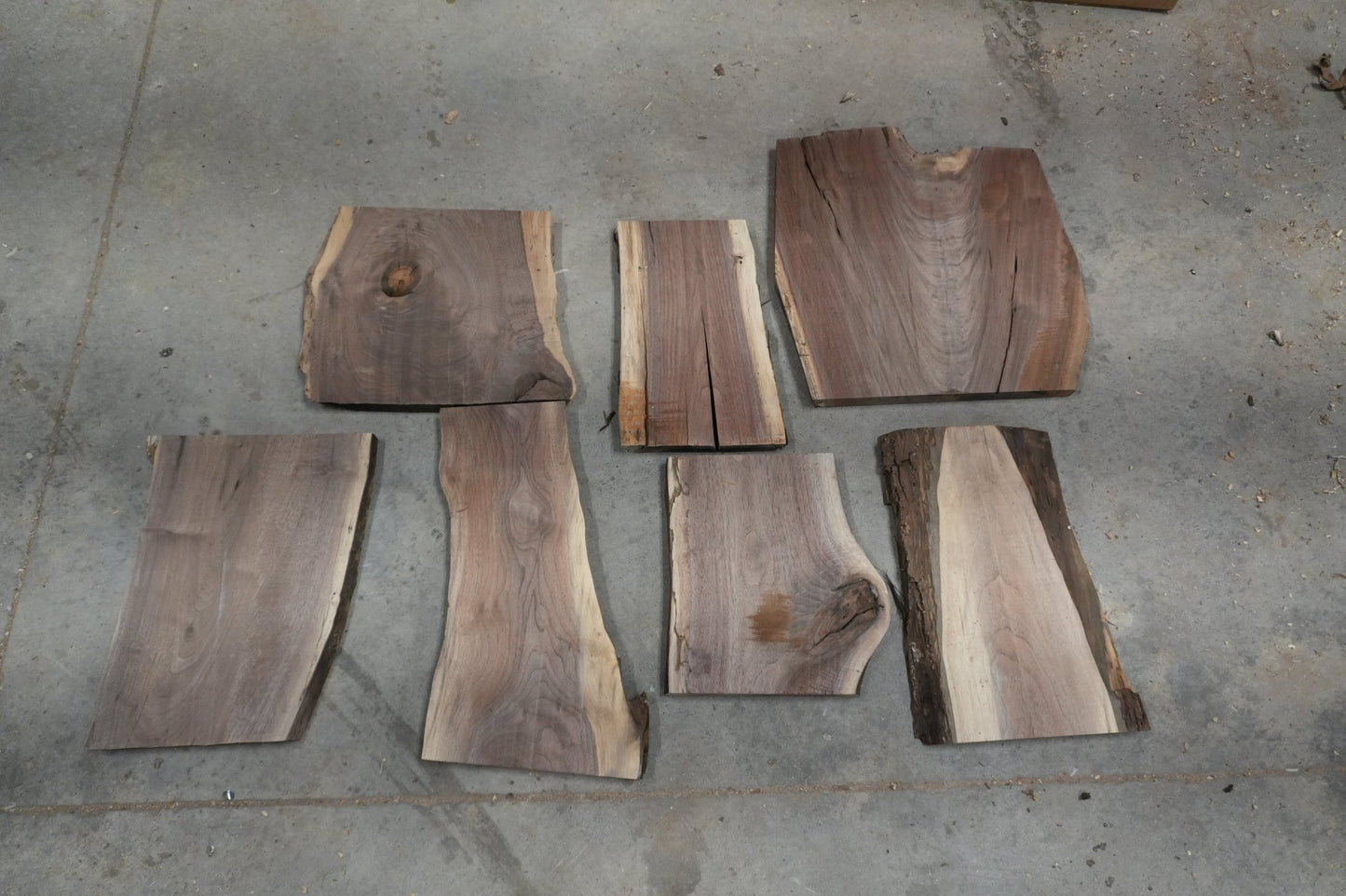 20 - " Walnut Wood Kit Live - Edge - Ol Loggin Sawmill