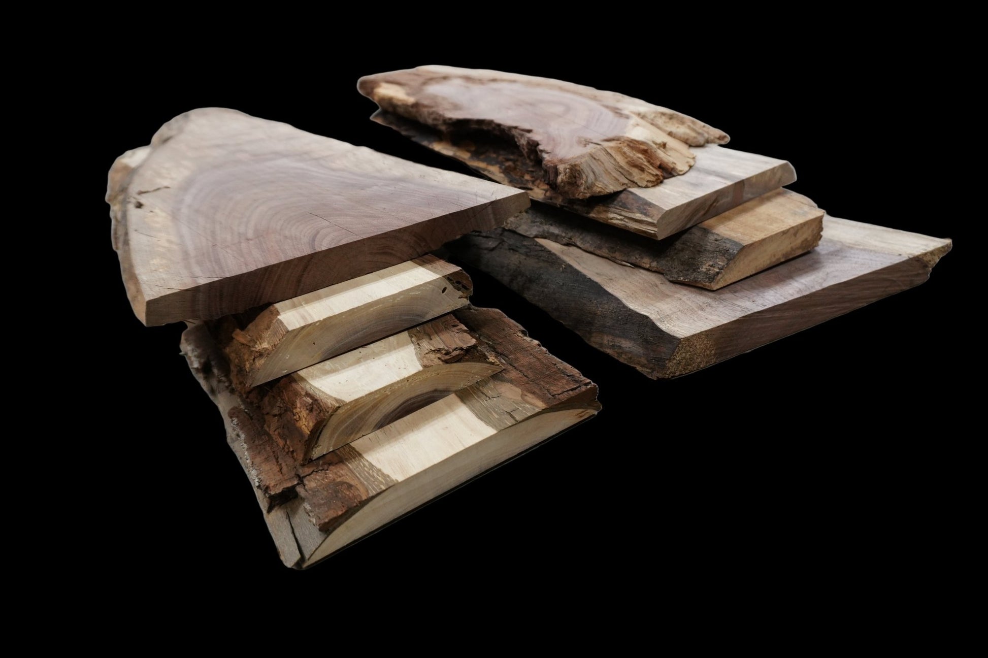 20 - " Walnut Wood Kit Live - Edge - Ol Loggin Sawmill