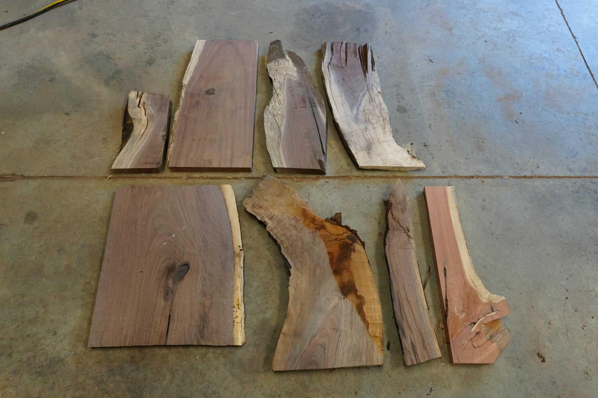 20 - " Walnut Wood Kit Live - Edge - Ol Loggin Sawmill