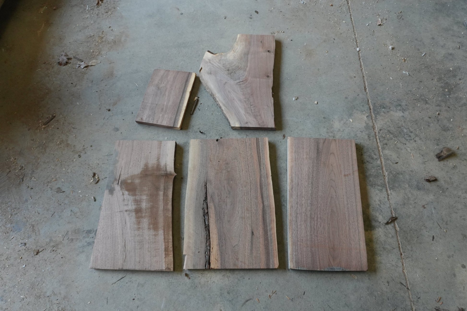 20 - " Walnut Wood Kit Live - Edge - Ol Loggin Sawmill