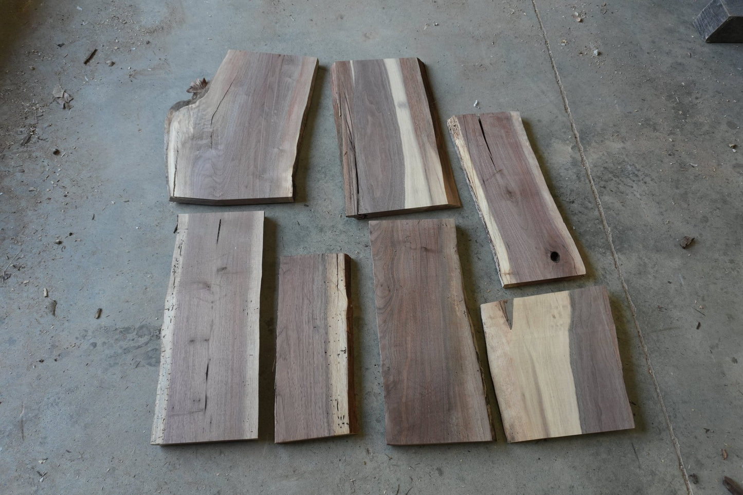 20 - " Walnut Wood Kit Live - Edge - Ol Loggin Sawmill